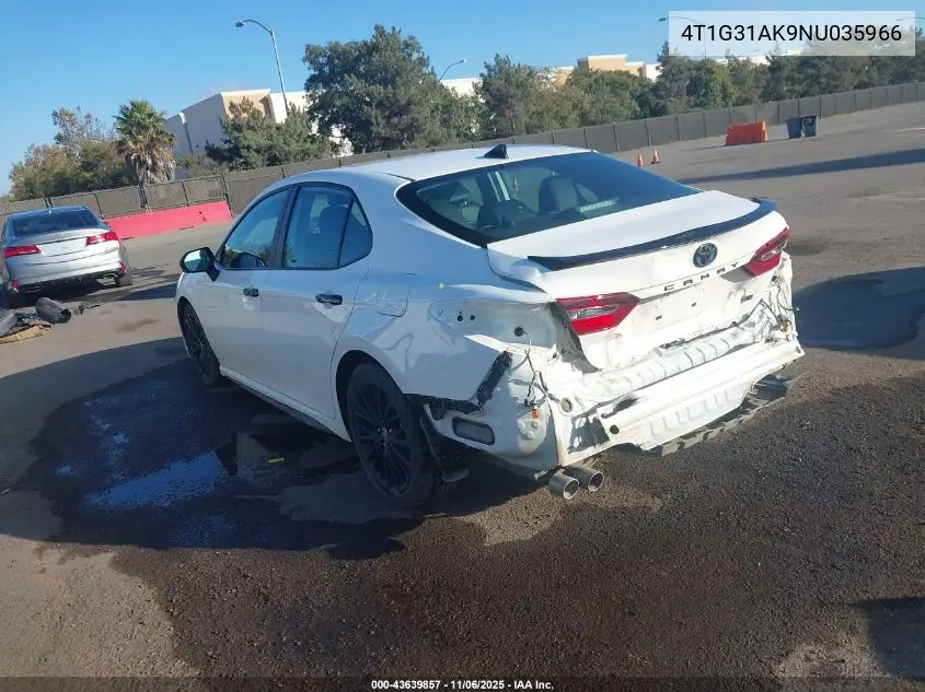 4T1G31AK9NU035966 2022 Toyota Camry Nightshade Edition Hybrid