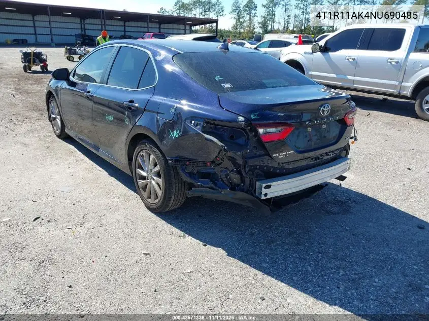 4T1R11AK4NU690485 2022 Toyota Camry Le