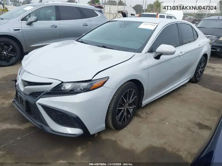 4T1G11AKXNU047324 2022 Toyota Camry Se