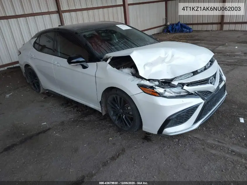 4T1KZ1AK6NU062003 2022 Toyota Camry Xse V6
