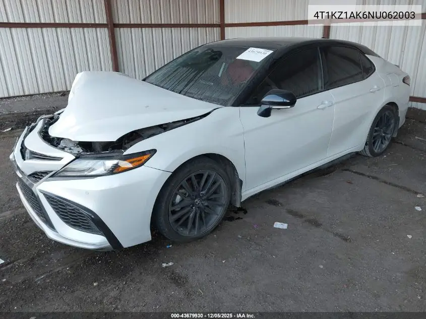 4T1KZ1AK6NU062003 2022 Toyota Camry Xse V6