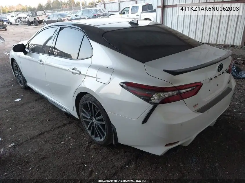 4T1KZ1AK6NU062003 2022 Toyota Camry Xse V6