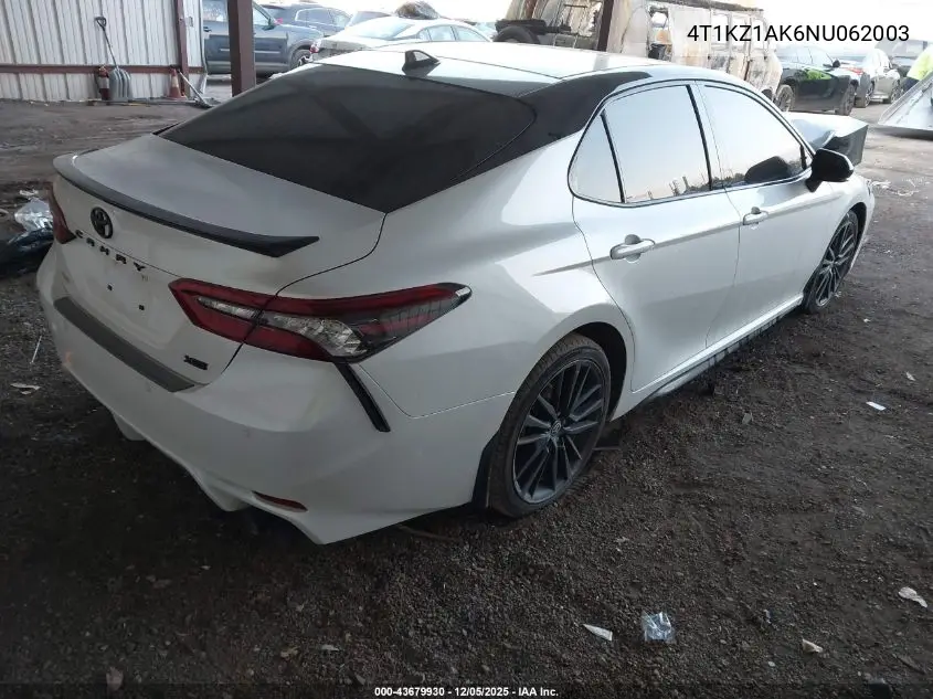 4T1KZ1AK6NU062003 2022 Toyota Camry Xse V6