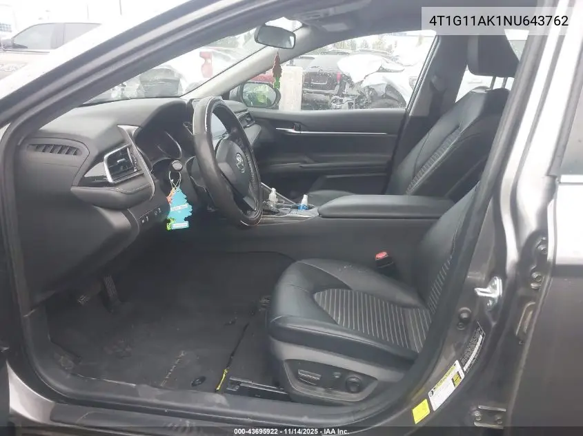 4T1G11AK1NU643762 2022 Toyota Camry Se