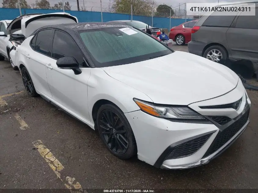 4T1K61AK2NU024311 2022 Toyota Camry Xse