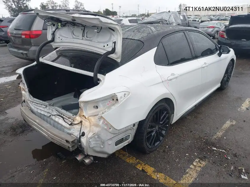 4T1K61AK2NU024311 2022 Toyota Camry Xse