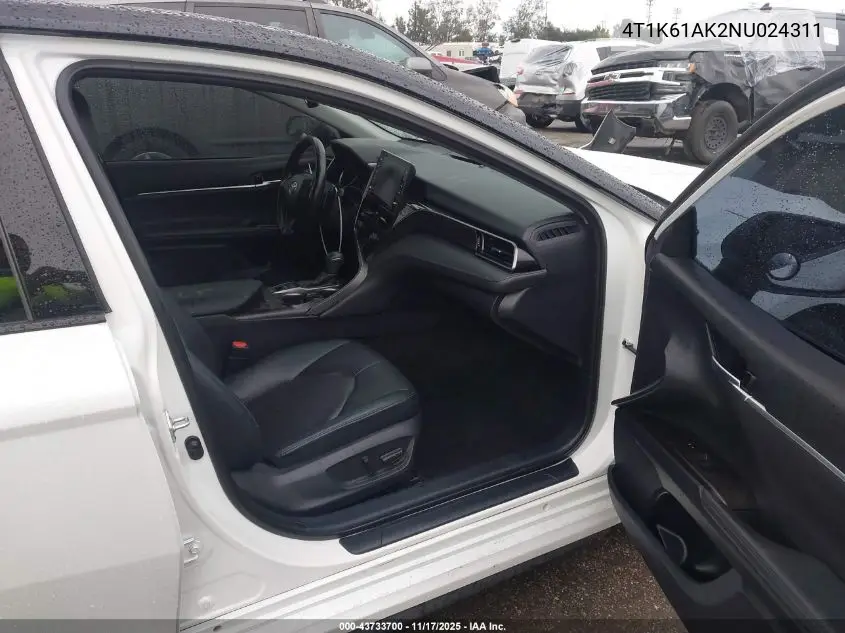 4T1K61AK2NU024311 2022 Toyota Camry Xse