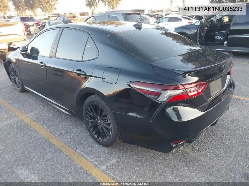 4T1T31AK1NU035233 2022 Toyota Camry Nightshade Edition Hybrid