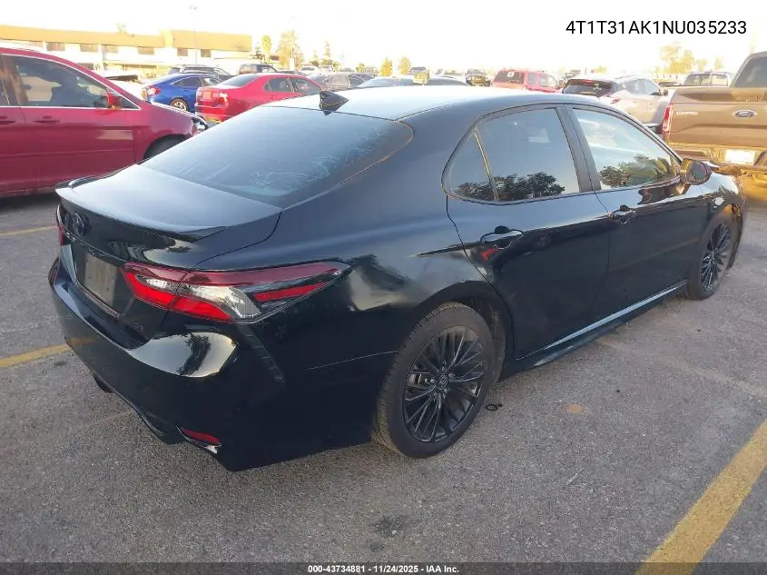 4T1T31AK1NU035233 2022 Toyota Camry Nightshade Edition Hybrid