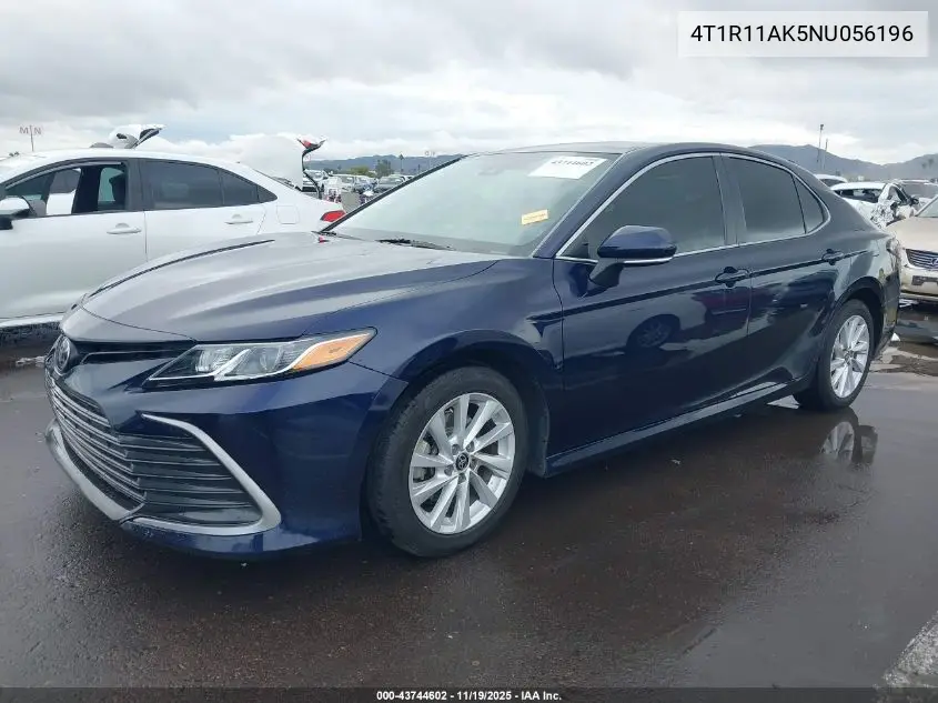 4T1R11AK5NU056196 2022 Toyota Camry Le