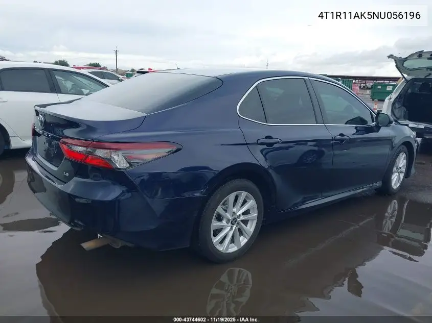 4T1R11AK5NU056196 2022 Toyota Camry Le