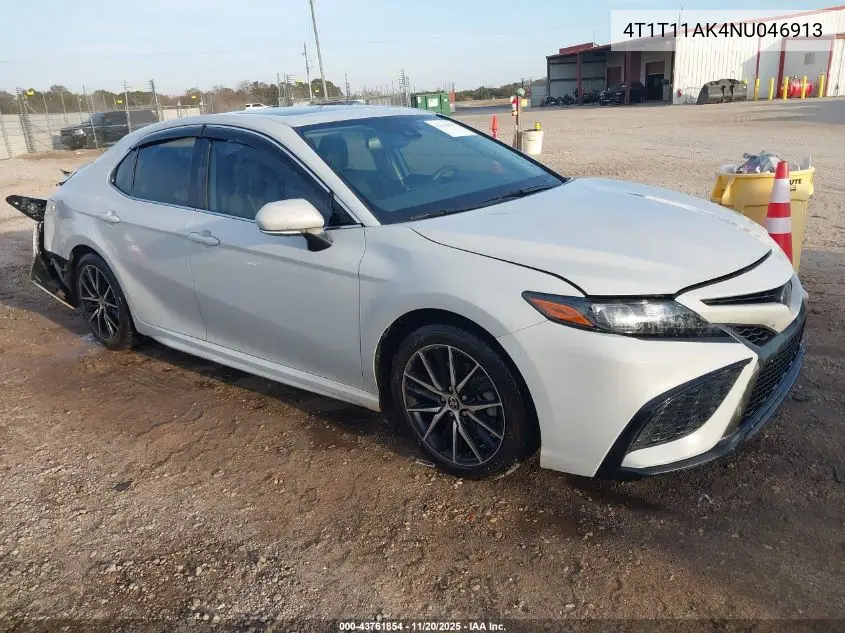 4T1T11AK4NU046913 2022 Toyota Camry Se