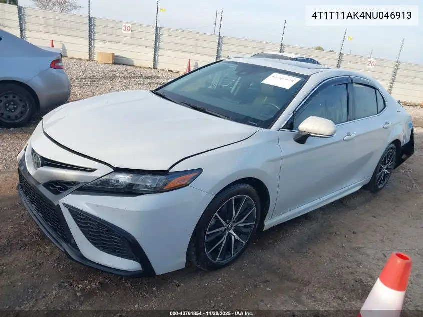 4T1T11AK4NU046913 2022 Toyota Camry Se