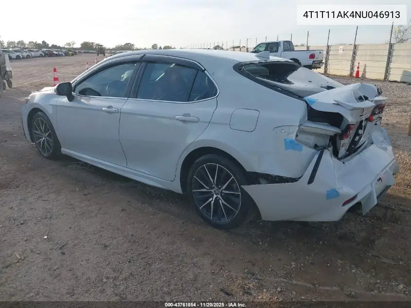 4T1T11AK4NU046913 2022 Toyota Camry Se