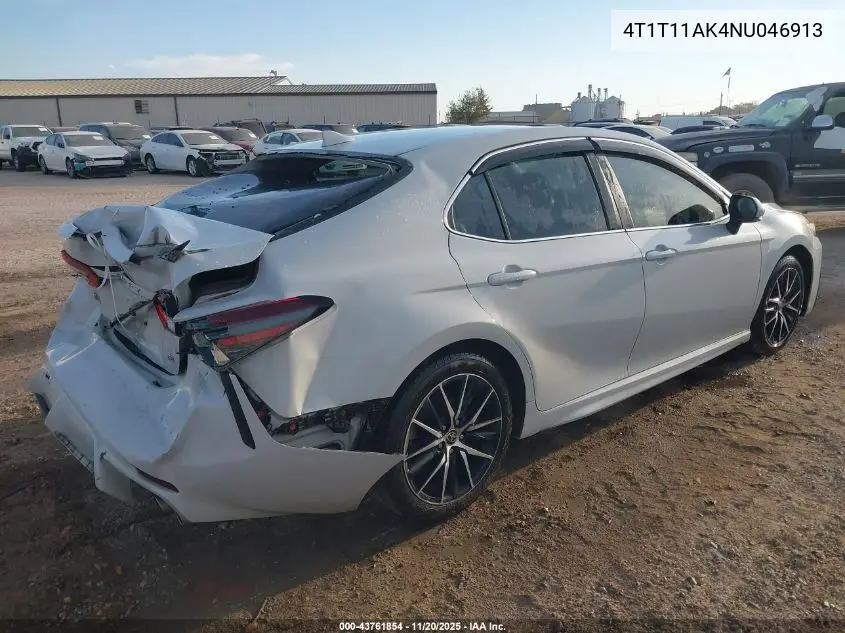 4T1T11AK4NU046913 2022 Toyota Camry Se