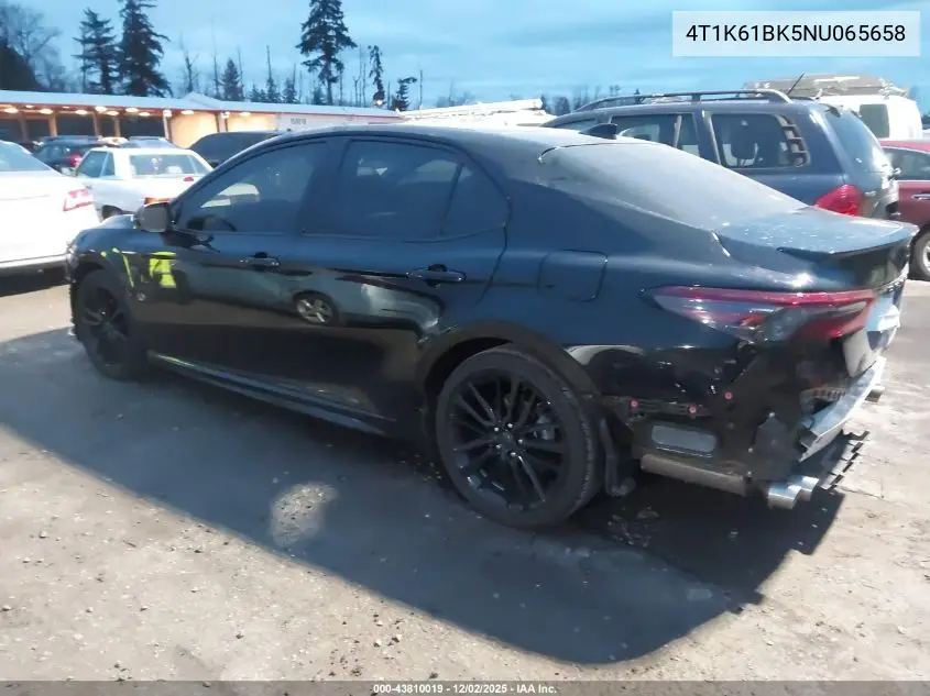 4T1K61BK5NU065658 2022 Toyota Camry Xse Awd