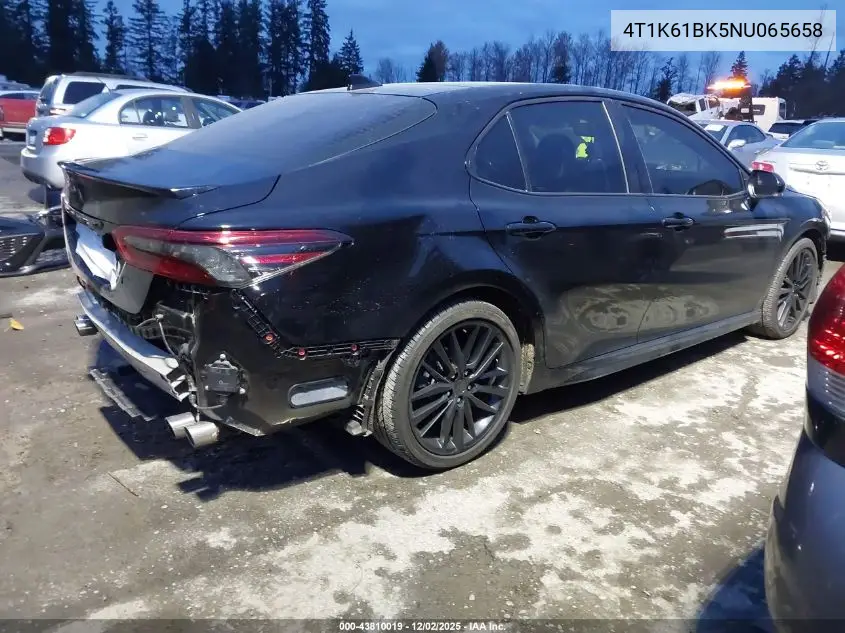 4T1K61BK5NU065658 2022 Toyota Camry Xse Awd