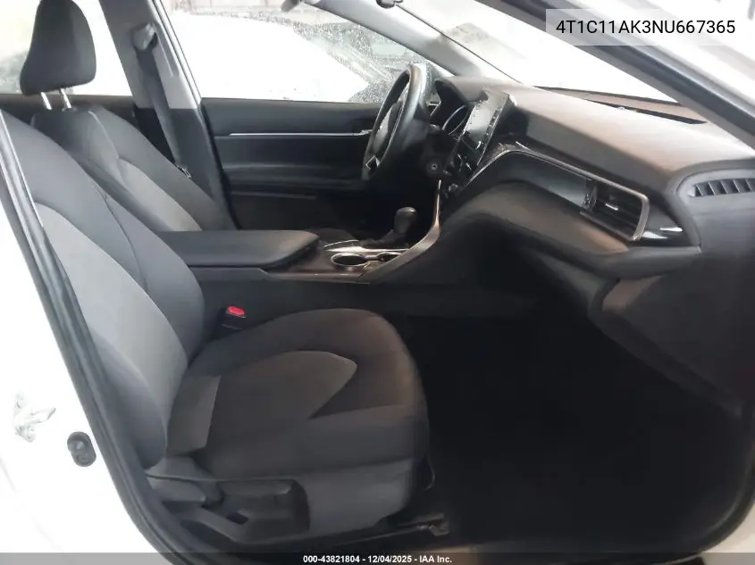 4T1C11AK3NU667365 2022 Toyota Camry Le