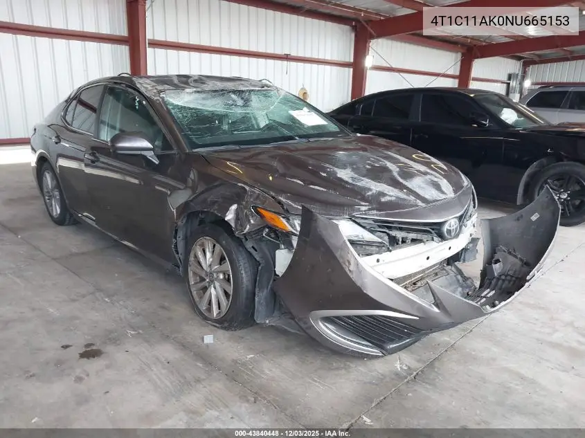 4T1C11AK0NU665153 2022 Toyota Camry Le