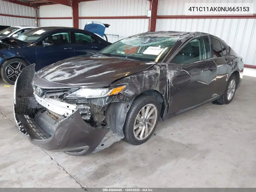 4T1C11AK0NU665153 2022 Toyota Camry Le