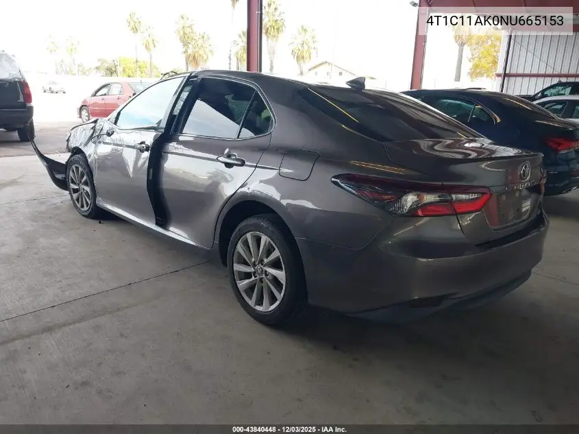 4T1C11AK0NU665153 2022 Toyota Camry Le