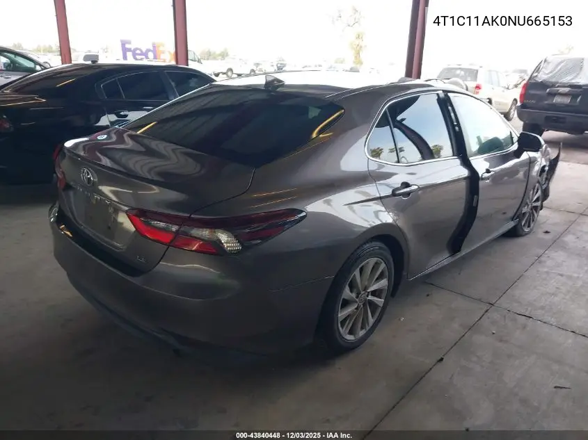 4T1C11AK0NU665153 2022 Toyota Camry Le