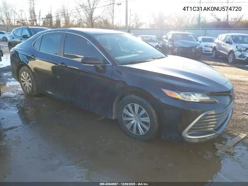 4T1C31AK0NU574720 2022 Toyota Camry Le Hybrid