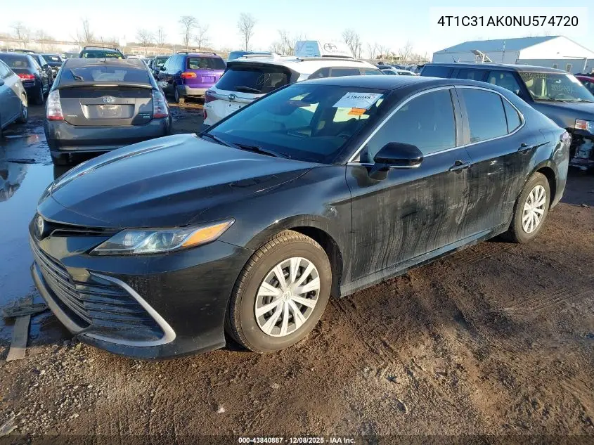 4T1C31AK0NU574720 2022 Toyota Camry Le Hybrid