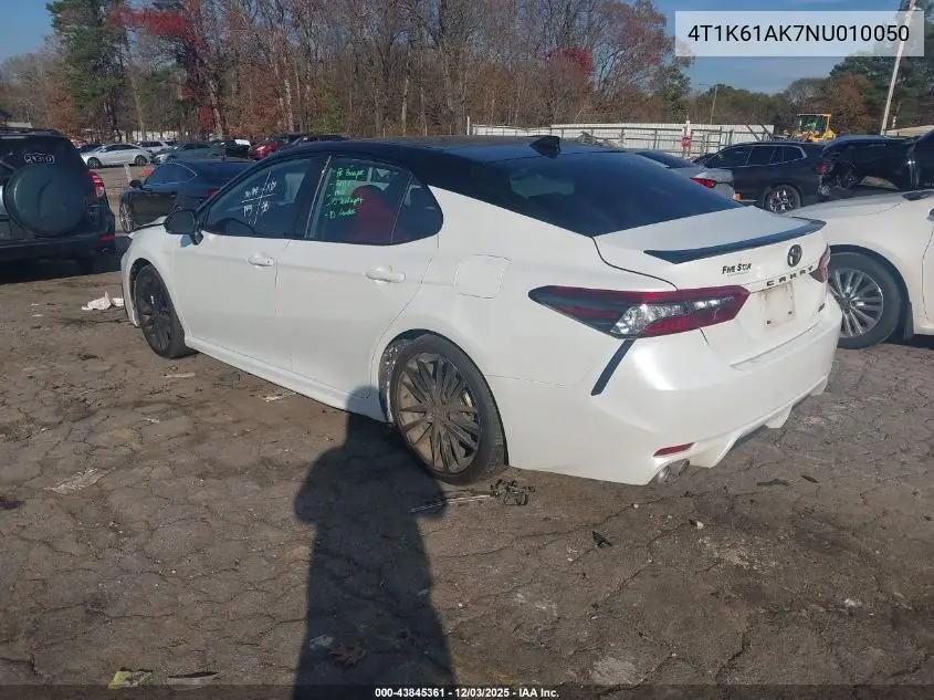 4T1K61AK7NU010050 2022 Toyota Camry Xse