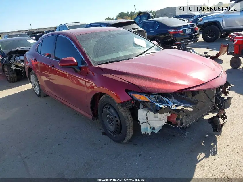 4T1C11AK6NU617902 2022 Toyota Camry Le