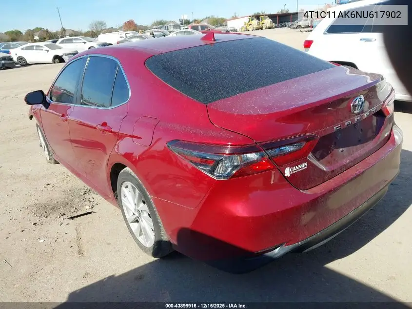 4T1C11AK6NU617902 2022 Toyota Camry Le