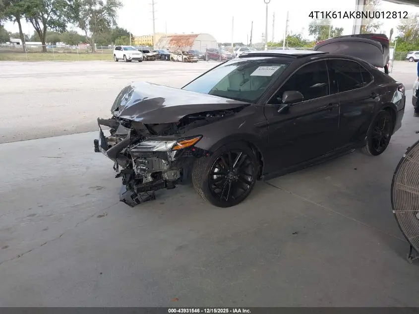 4T1K61AK8NU012812 2022 Toyota Camry Xse