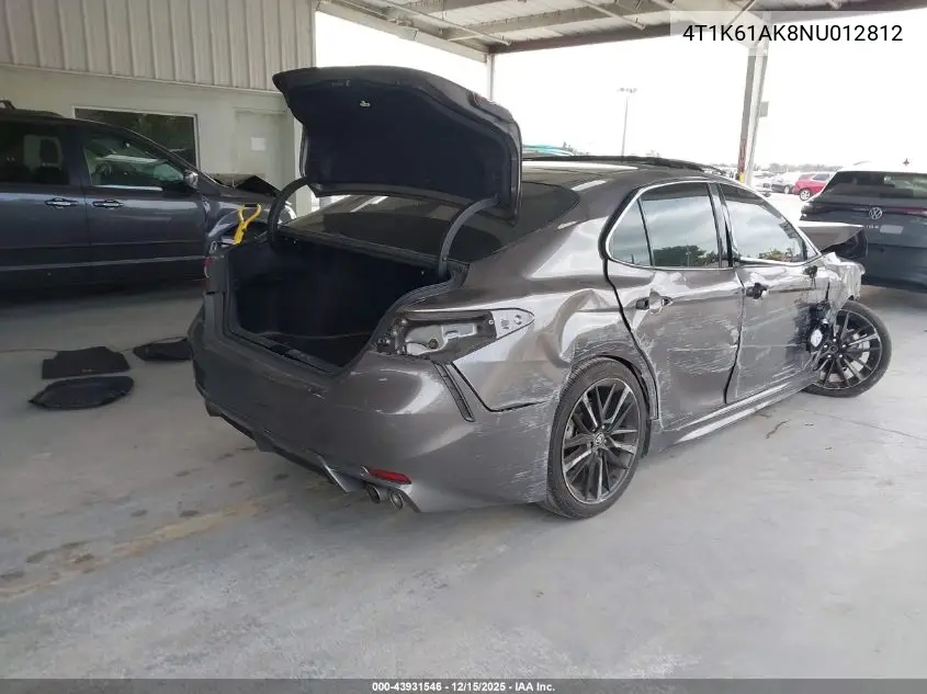 4T1K61AK8NU012812 2022 Toyota Camry Xse