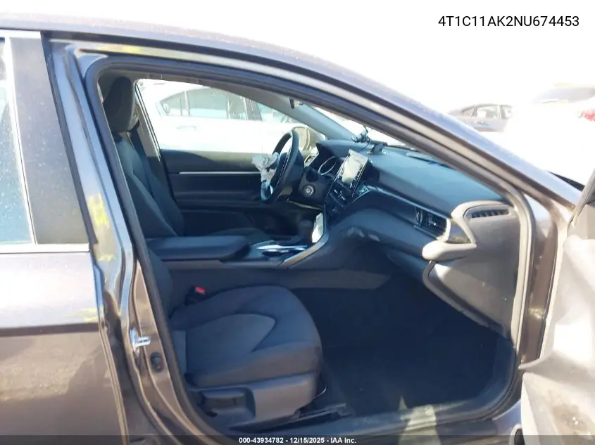 4T1C11AK2NU674453 2022 Toyota Camry Le