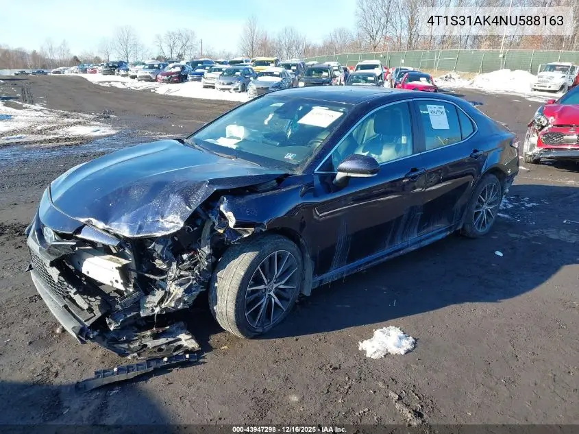 4T1S31AK4NU588163 2022 Toyota Camry Se Hybrid