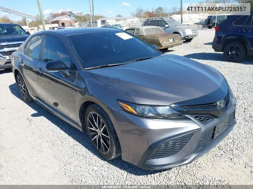 4T1T11AK6PU725357 2023 Toyota Camry Se