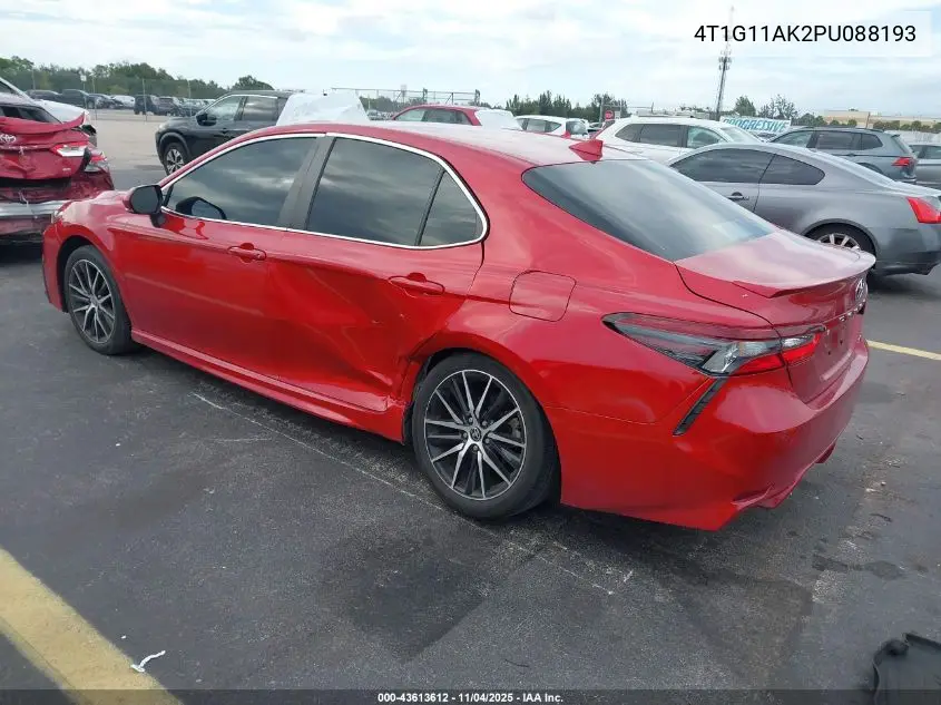 4T1G11AK2PU088193 2023 Toyota Camry Se