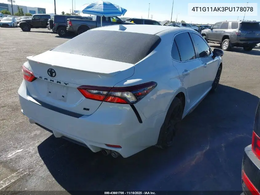 4T1G11AK3PU178078 2023 Toyota Camry Se