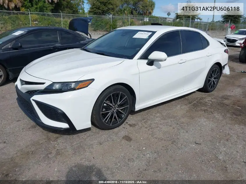 4T1G31AK2PU606118 2023 Toyota Camry Se Hybrid