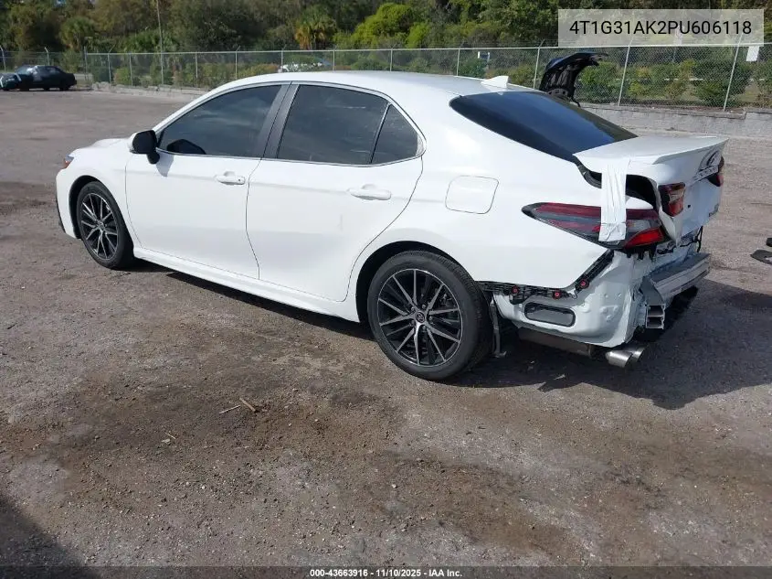 4T1G31AK2PU606118 2023 Toyota Camry Se Hybrid
