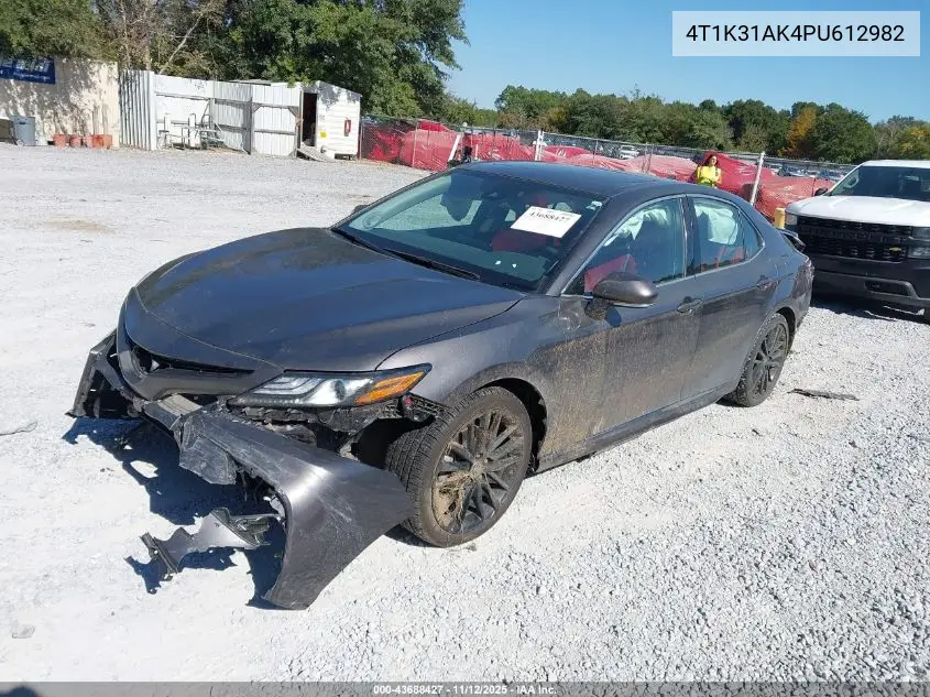 4T1K31AK4PU612982 2023 Toyota Camry Xse Hybrid