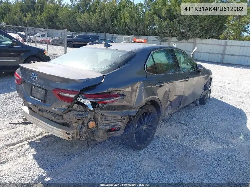 4T1K31AK4PU612982 2023 Toyota Camry Xse Hybrid