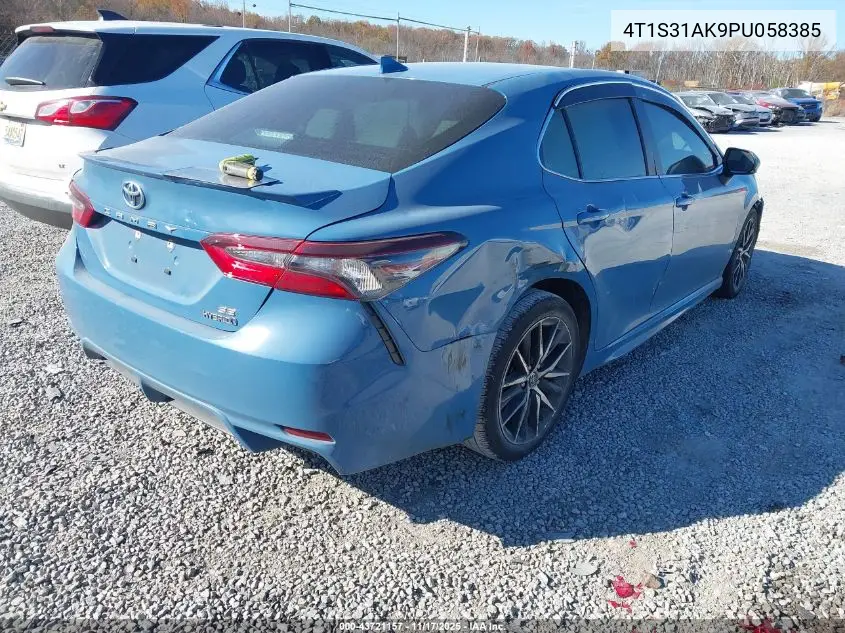 4T1S31AK9PU058385 2023 Toyota Camry Se Hybrid
