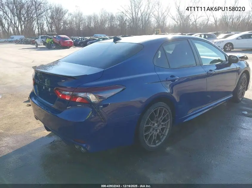 4T1T11AK6PU158020 2023 Toyota Camry Se Nightshade Edition