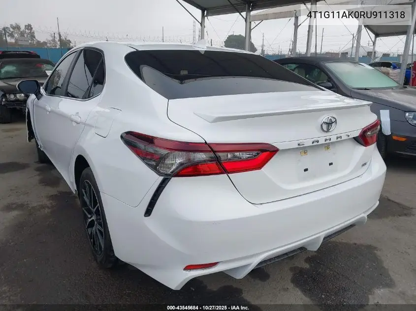 4T1G11AK0RU911318 2024 Toyota Camry Se