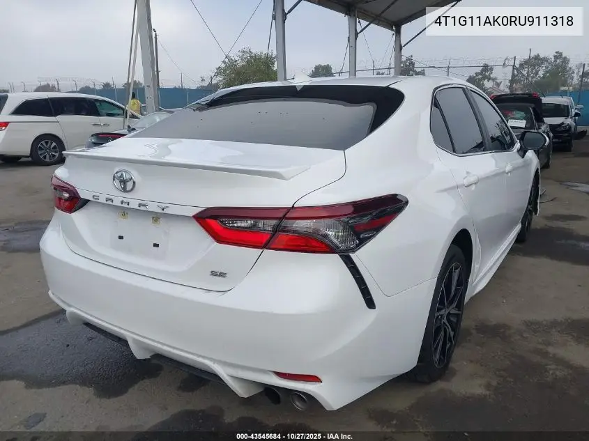 4T1G11AK0RU911318 2024 Toyota Camry Se