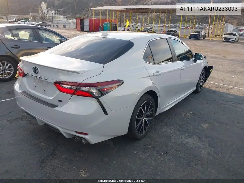 4T1T11AKXRU233093 2024 Toyota Camry Se