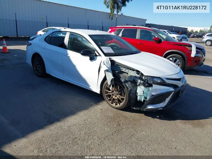 4T1G11AK1RU228172 2024 Toyota Camry Se Nightshade