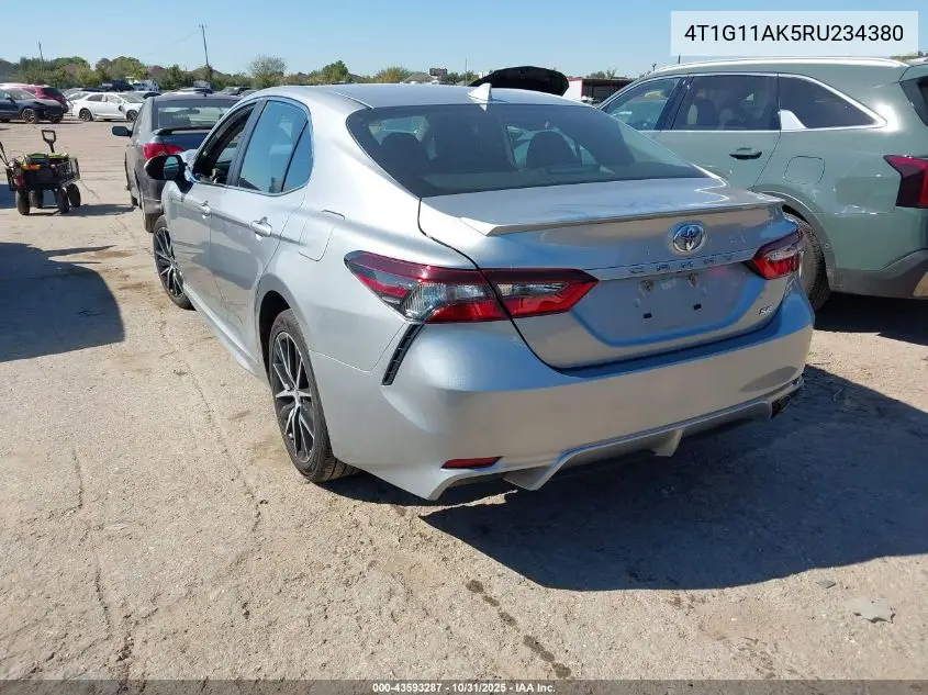 4T1G11AK5RU234380 2024 Toyota Camry Se