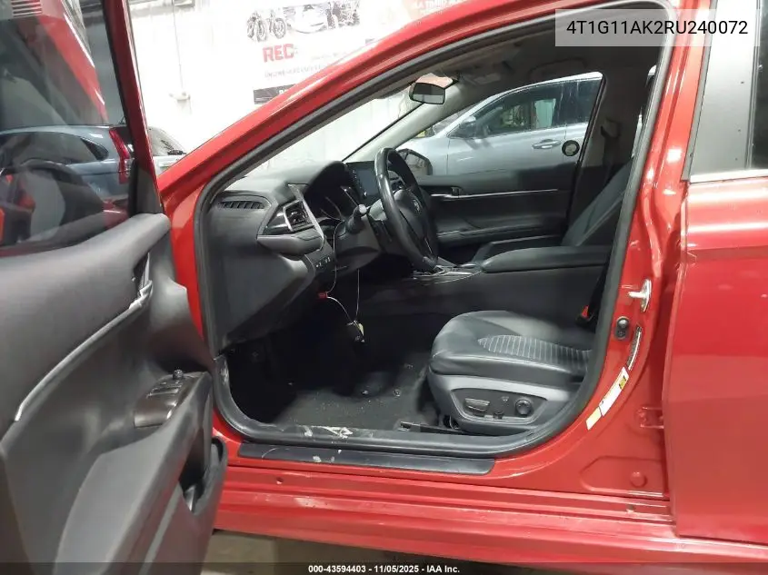 4T1G11AK2RU240072 2024 Toyota Camry Se